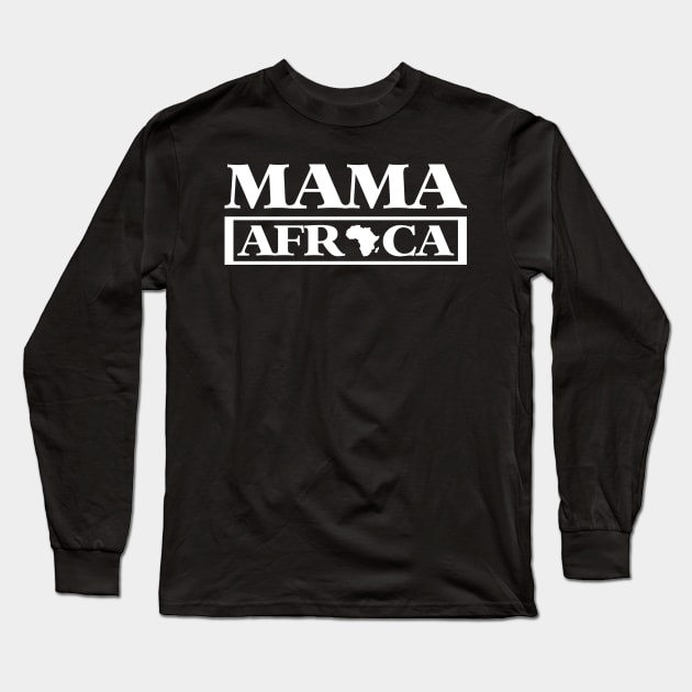 Africa Map, Mama Africa, African Black Pride Long Sleeve T-Shirt by alzo